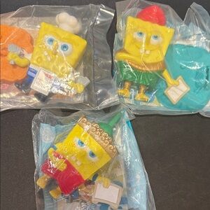 SpongeBob SquarePants Mini Figure Lot - Yellow Characters (3)
